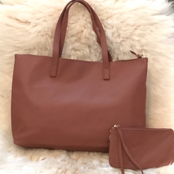 JOY 100% Pebbled Leather Lightweight Durable Tote - Picture 2 of 4